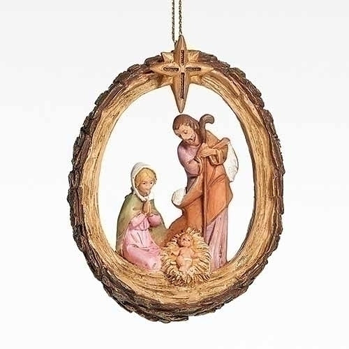 Oval Holy Family Christmas Ornament - Fontanini Gift Collection