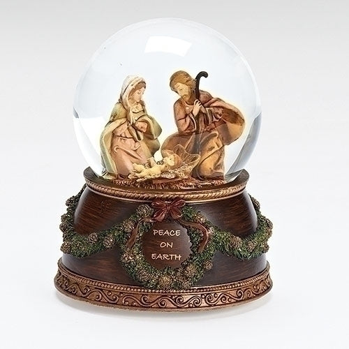 Holy Family With Wreath Glitterdome® - Fontanini®