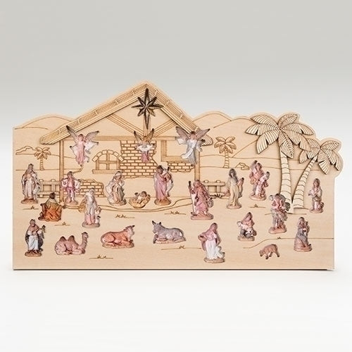 Wooden Bethlehem Scene Advent Calendar by Fontanini – House of Fontanini Wooden Bethlehem Scene Advent Calendar by Fontanini – House of Fontanini