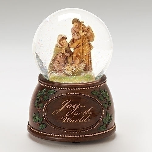Holy Family Scene "Joy To The World" Glitterdome® - Fontanini®