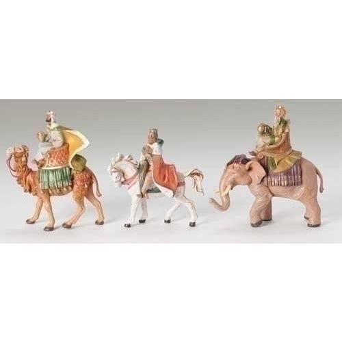 Three Kings on Animals, Set of 3 - Fontanini® 5" Collection