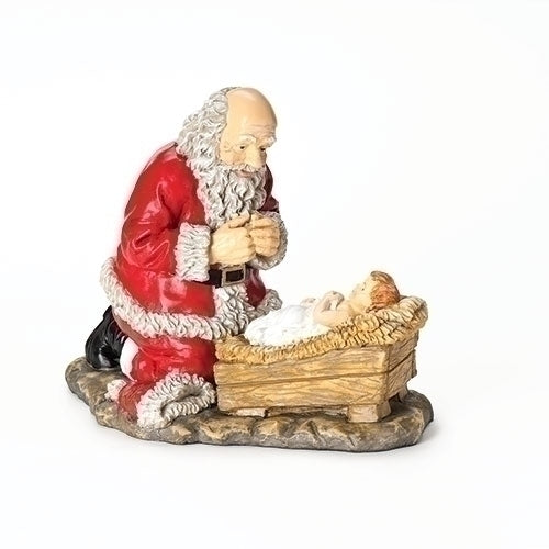 Traditional Kneeling Santa Statue by Roman Inc 82272 House of Fontanini